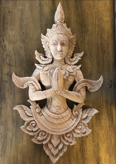 Phra Phanom Wood Carving Wall Hanging