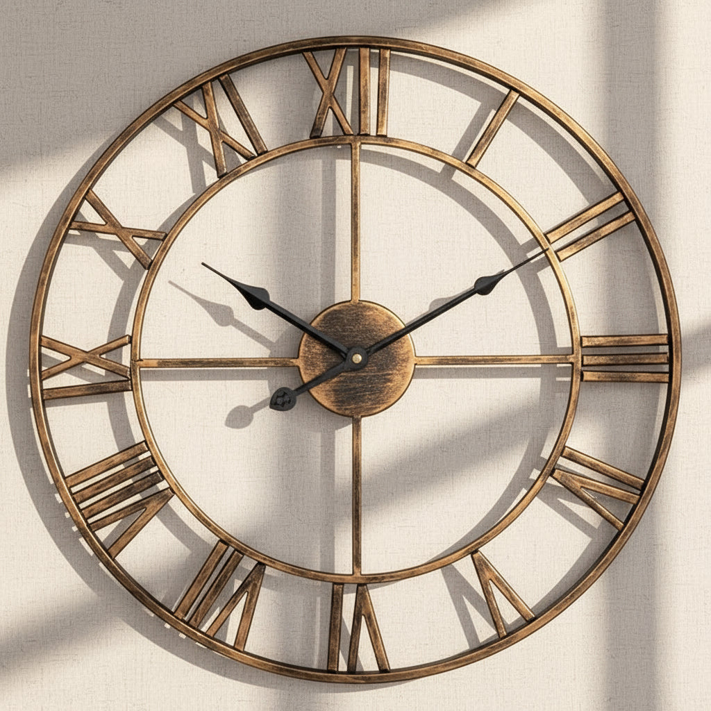 Large Retro Metal Wall Clocks