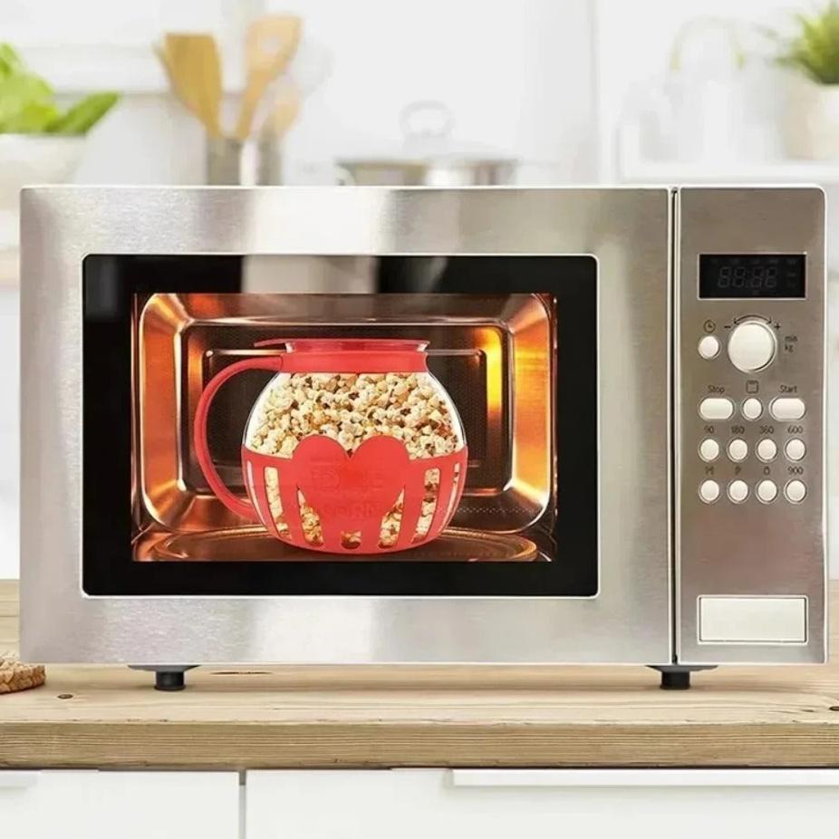 Borosilicate Microwave Popcorn Maker | 2.25 Quart Air Popper Bowl