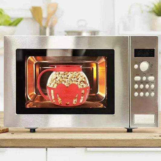 Borosilicate Microwave Popcorn Maker | 2.25 Quart Air Popper Bowl