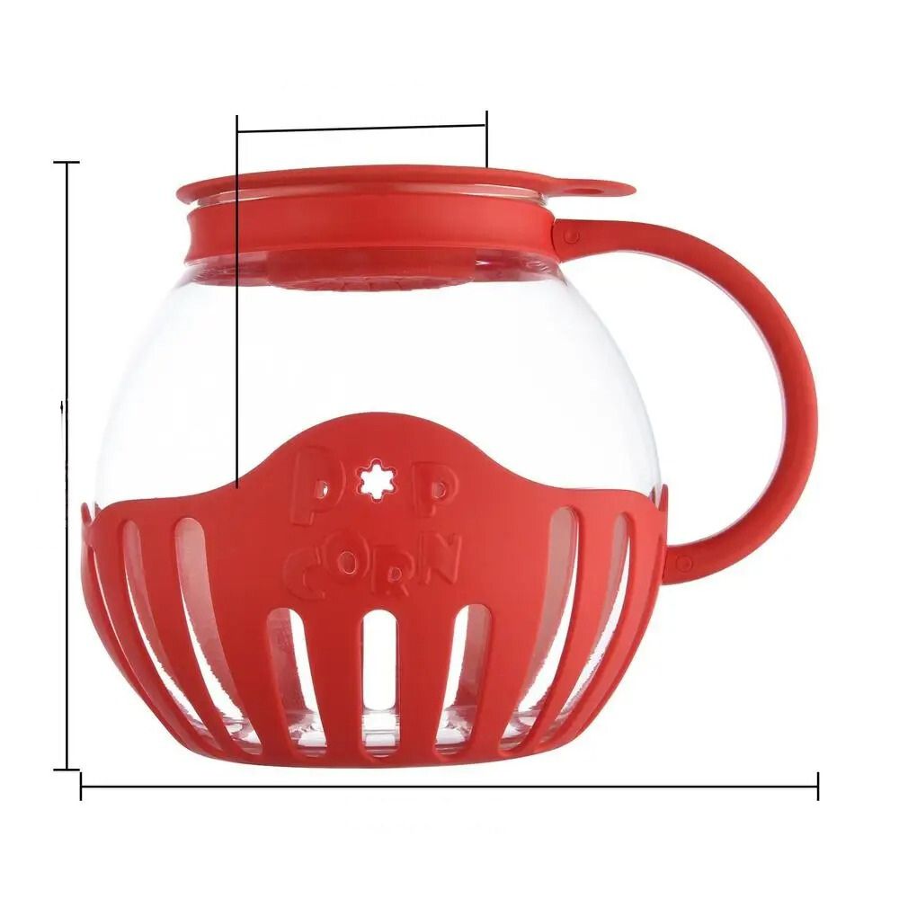 Borosilicate Microwave Popcorn Maker | 2.25 Quart Air Popper Bowl