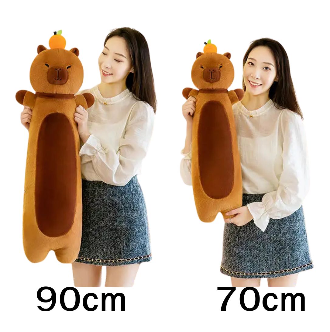 Kawaii Giant Capybara Plush Body Pillow - Soft & Long Cuddle Toy