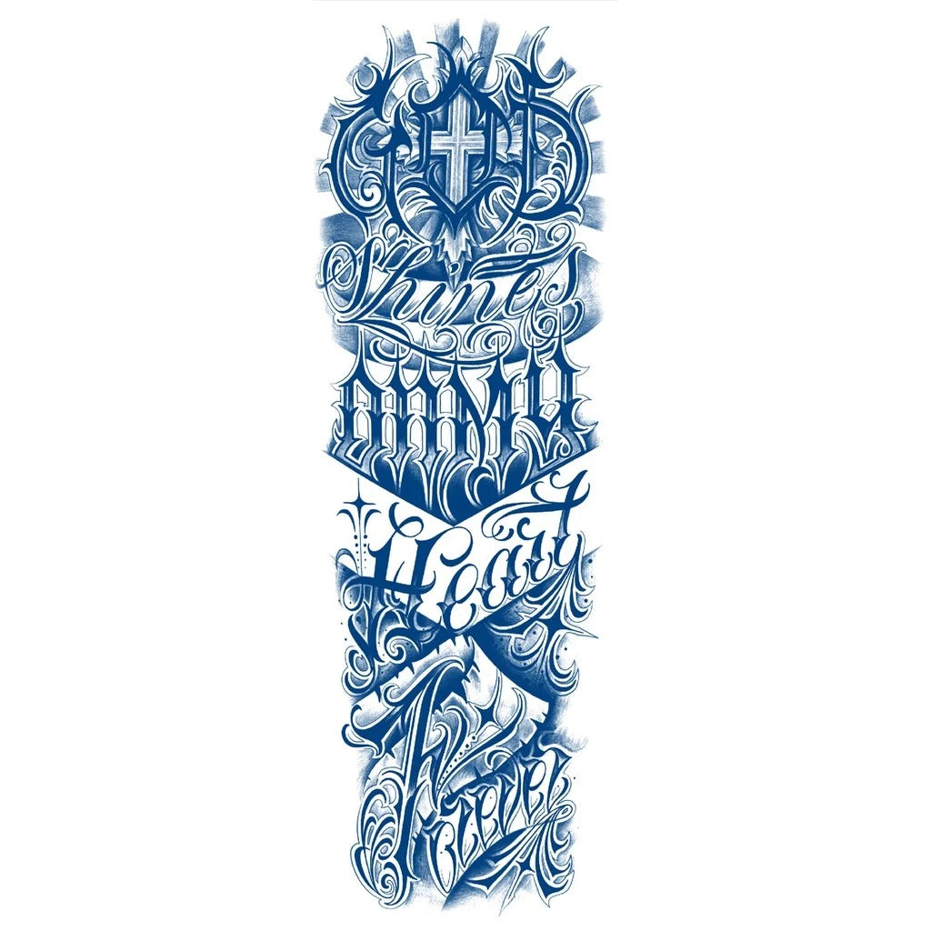 Full Leg & Arm Wolf Tattoo Long Lasting Waterproof