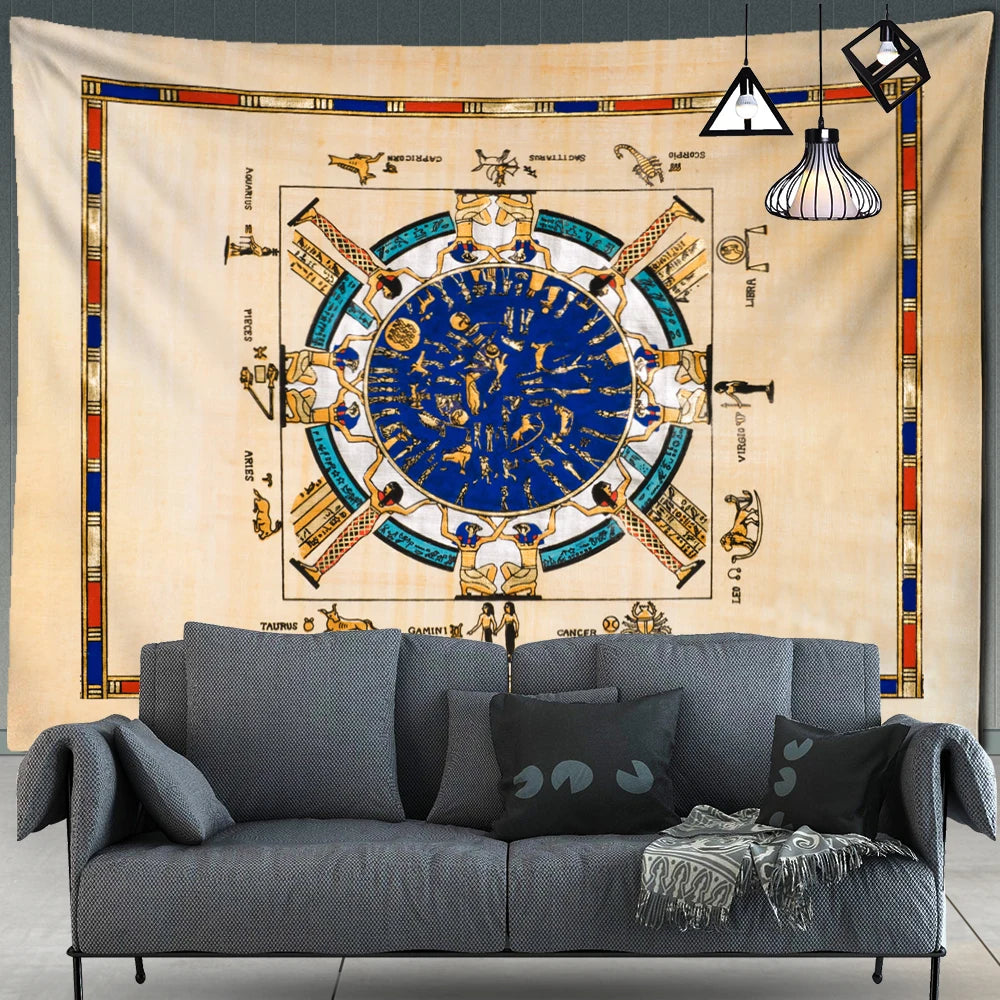 Tarot Zodiac Tapestry Wall Art Hanging