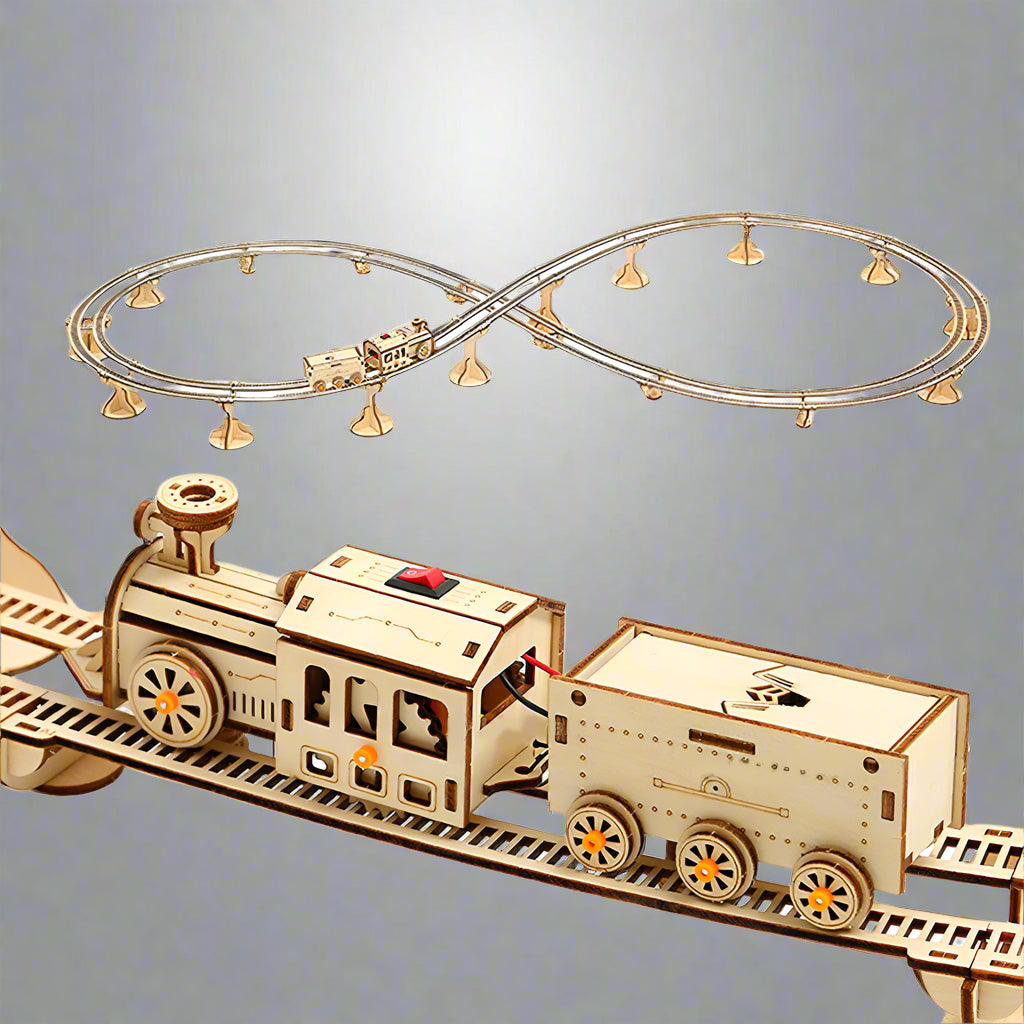 3D Wooden Puzzle Electric Train set