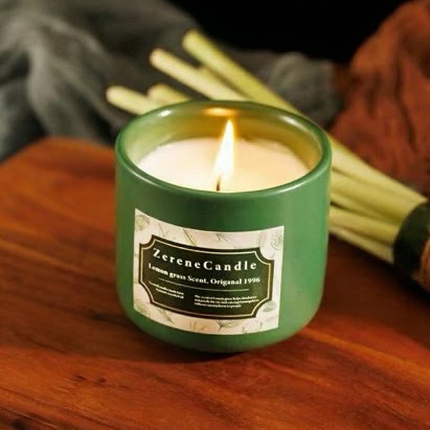Organic Lemongrass Massage Candle (Ceramic)