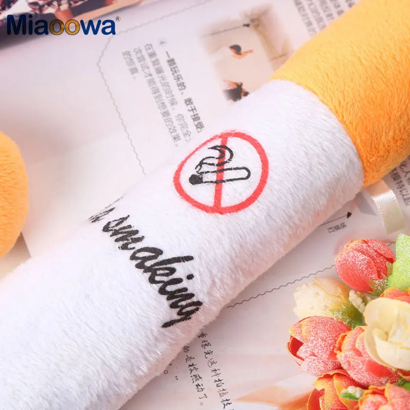 Giant Cigarette Plush Pillow - Soft Body Pillow Toy & Funny Gag Gift