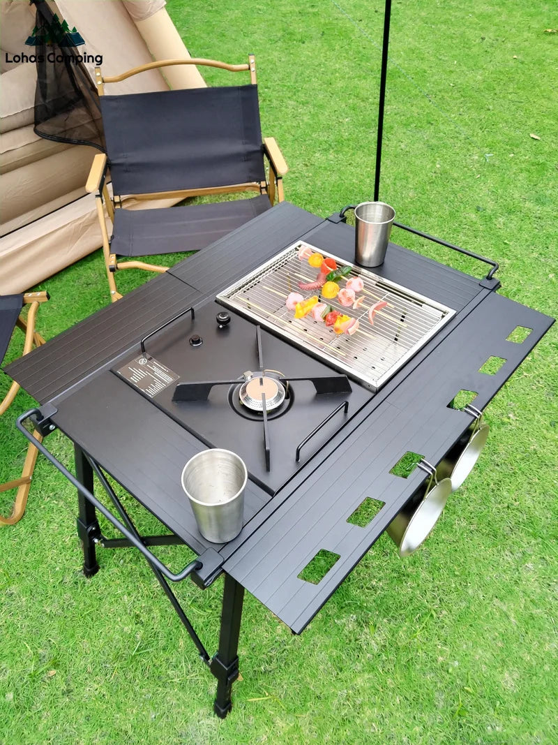 Camping folding table