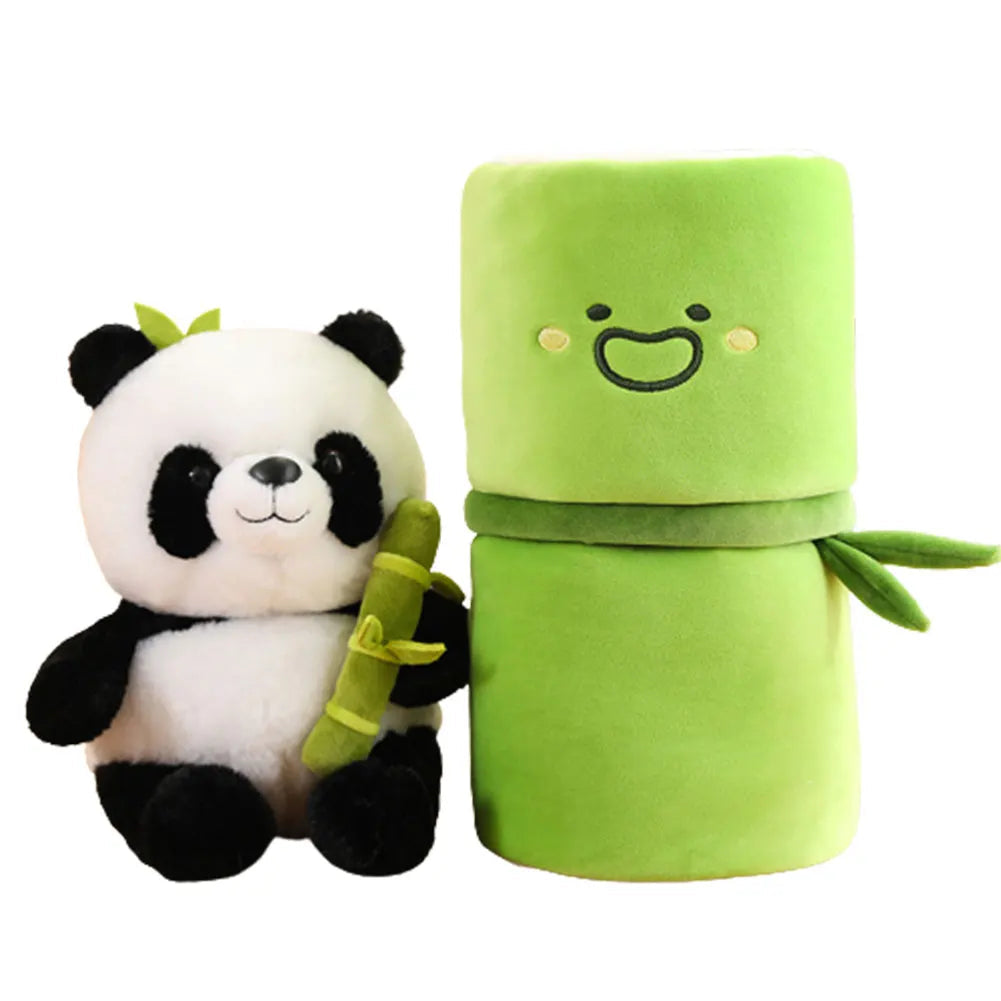 Cute Panda Stuffed Animal in Bamboo Pillow - Soft Plush Toy