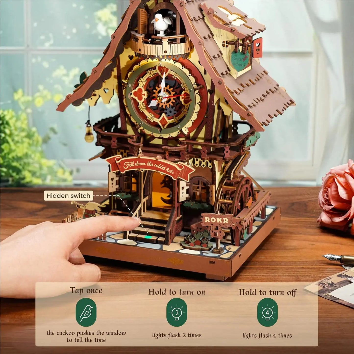 3D Wooden Cuckoo Clock Puzzle Kit