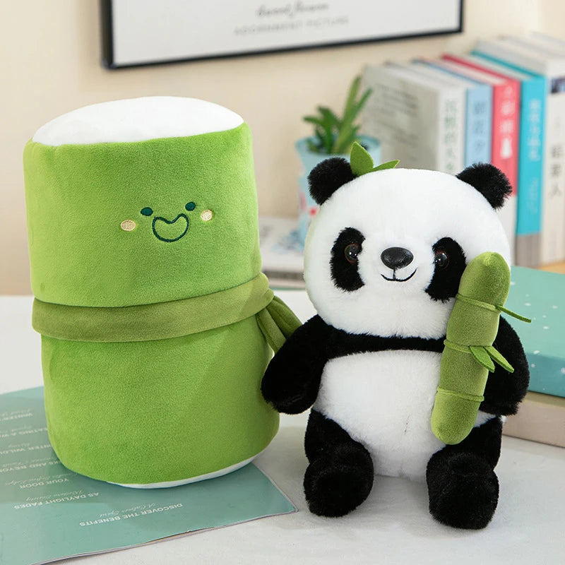 Cute Panda Stuffed Animal in Bamboo Pillow - Soft Plush Toy