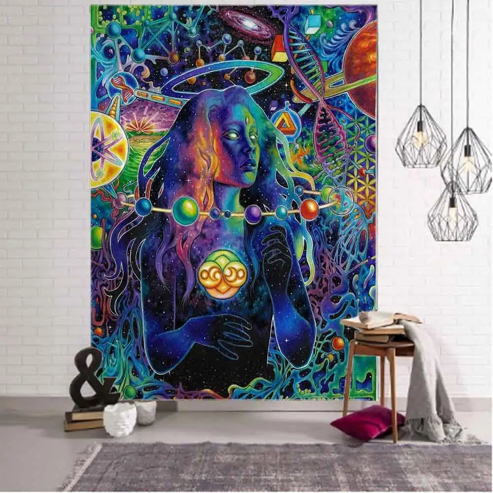 Seven Chakras Meditation Tapestry Wall Decor
