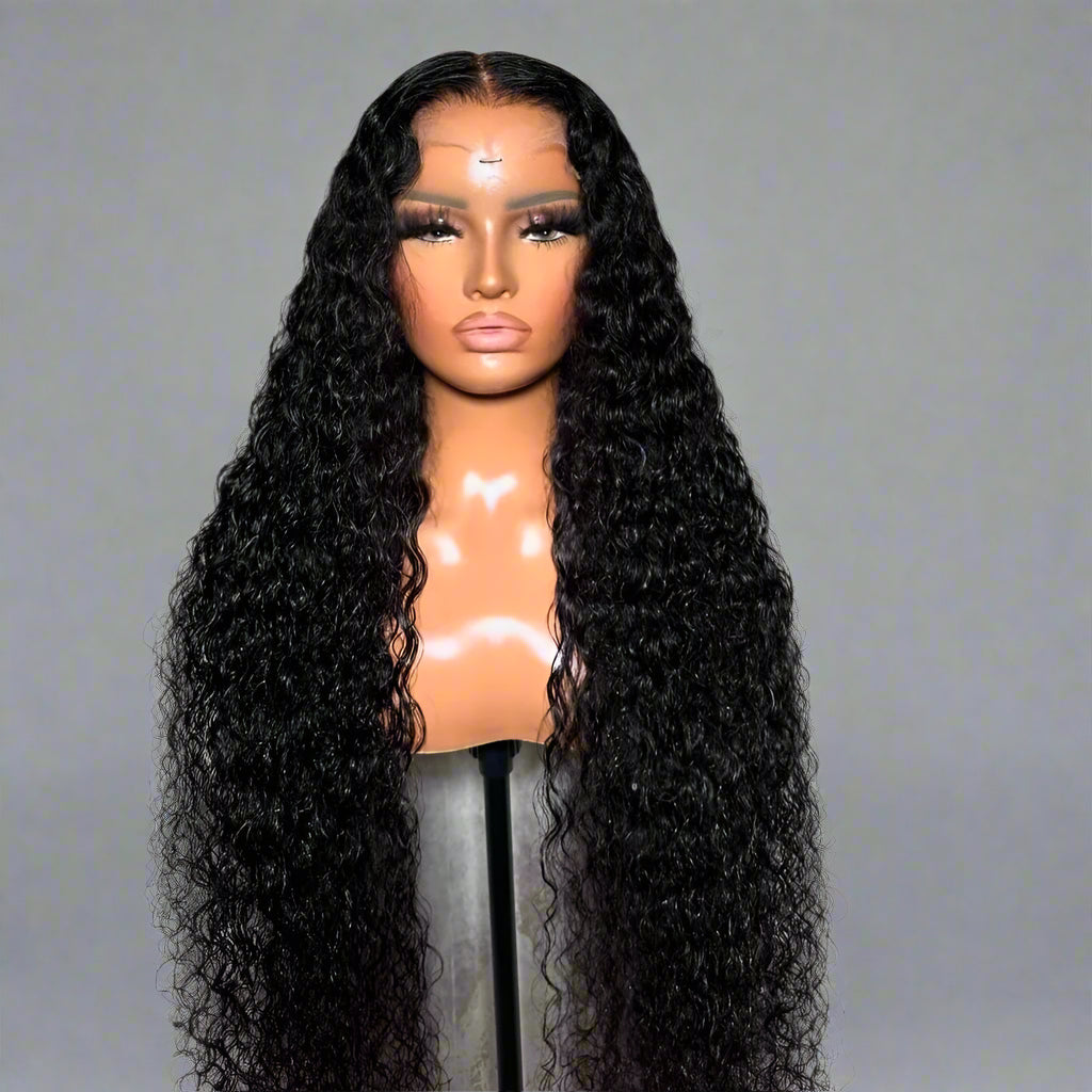 Water Wave Curly Human Hair Lace Wig