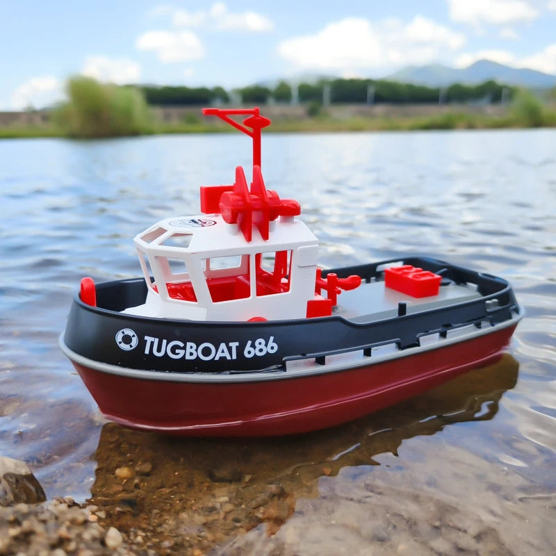 1:72 RC Tugboat Model | Powerful Dual Motor Long Range Boat