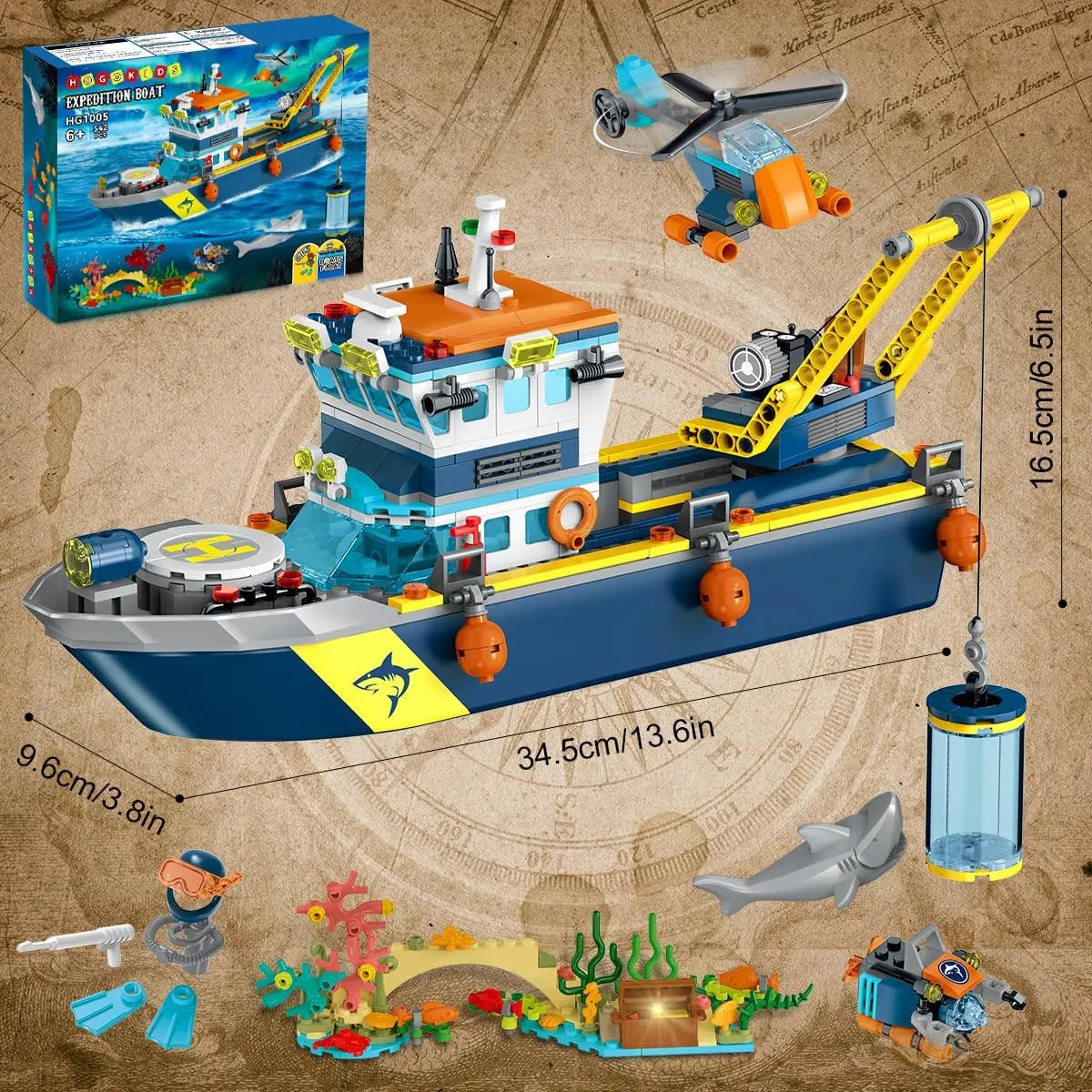 Light-Up Arctic Explorer Ship – Build, Explore & Play!