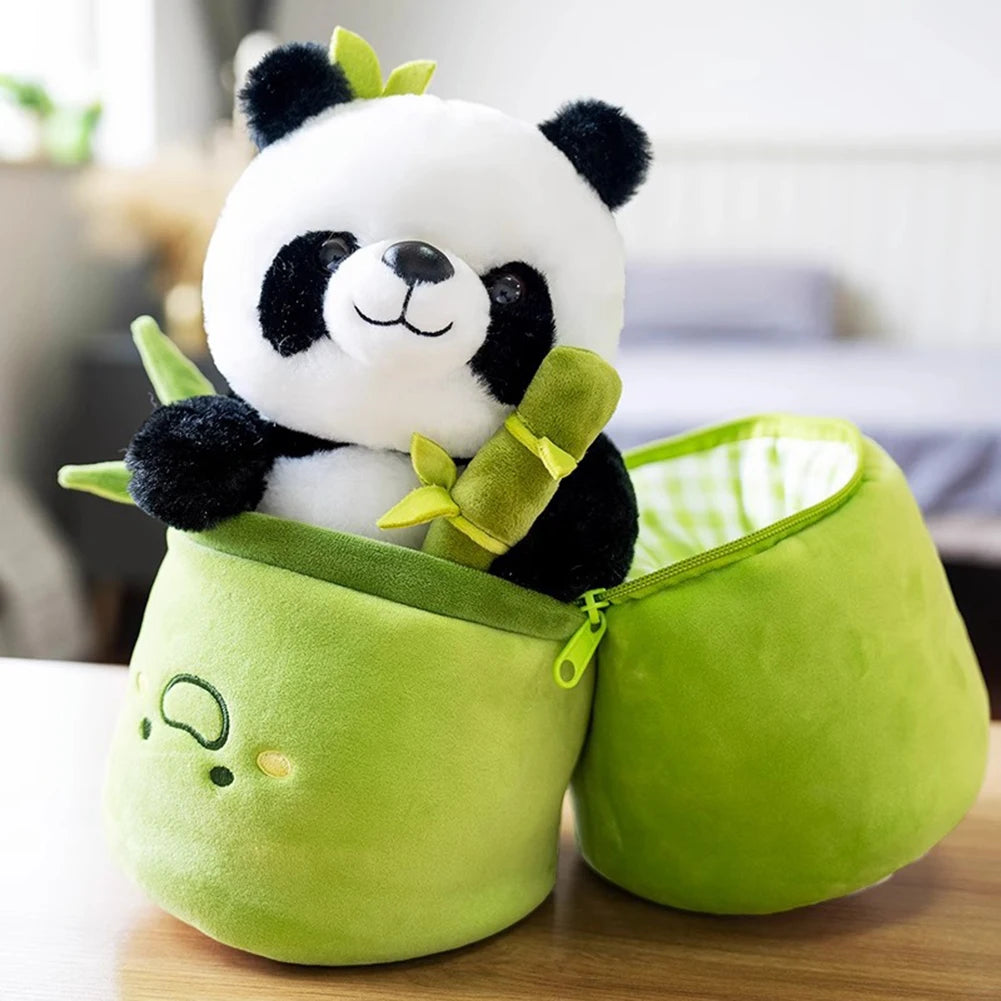 Cute Panda Stuffed Animal in Bamboo Pillow - Soft Plush Toy