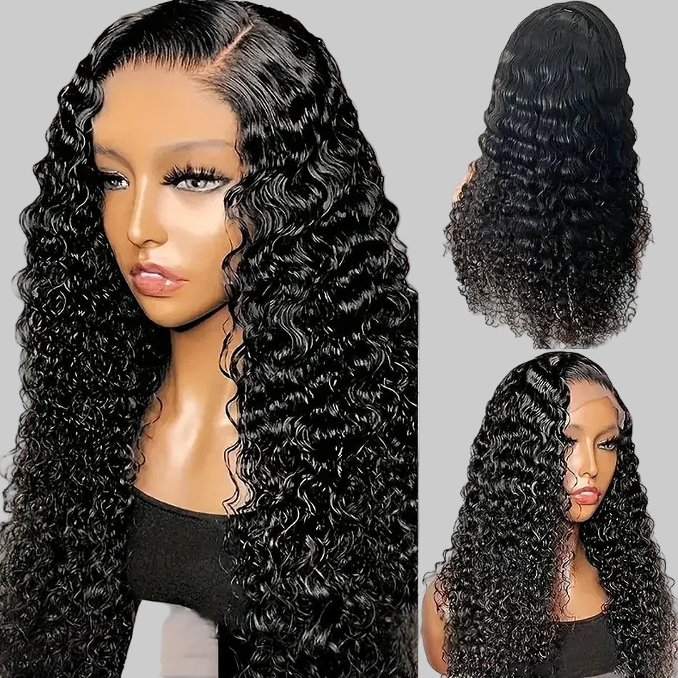 Water Wave Curly Human Hair Lace Wig