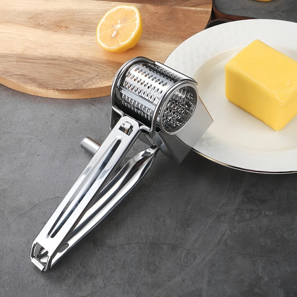 Heavy-Duty Stainless Steel Rotary Cheese Grater