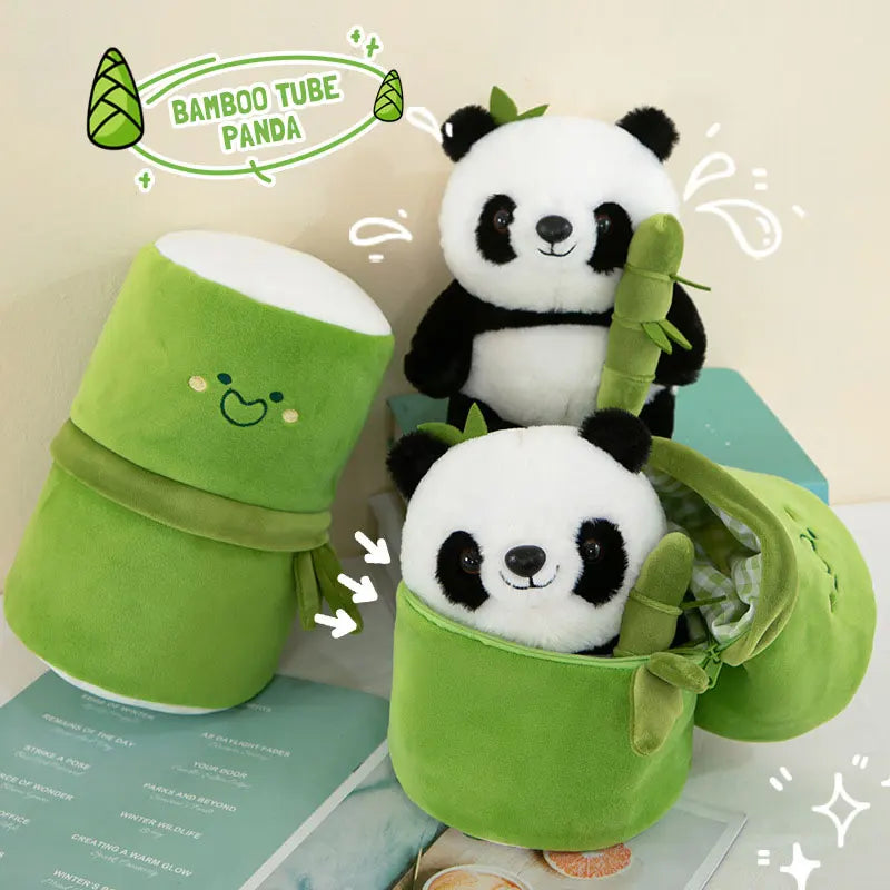 Cute Panda Stuffed Animal in Bamboo Pillow - Soft Plush Toy
