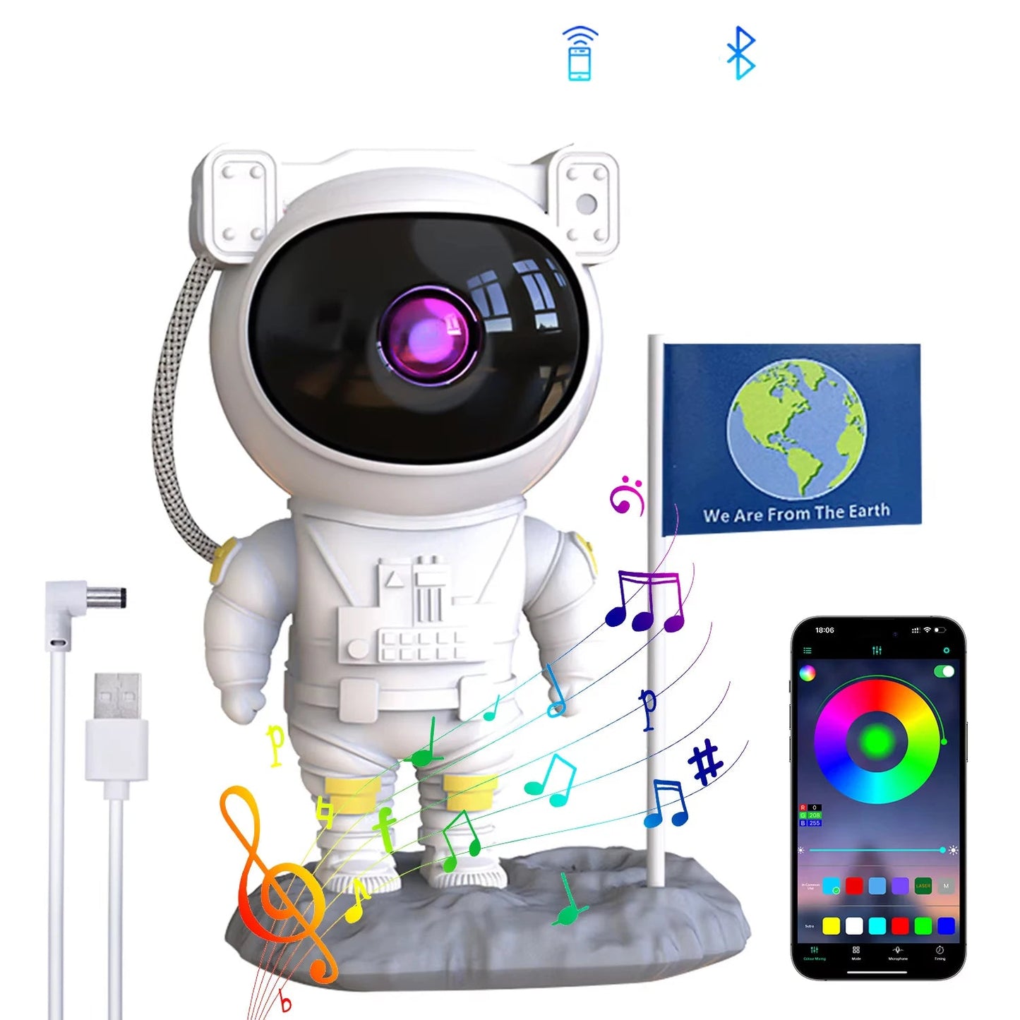 Galaxy projector astronaut
