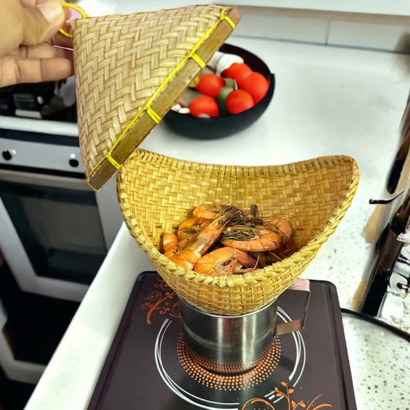 Kleiner thailändischer Klebreiskocher