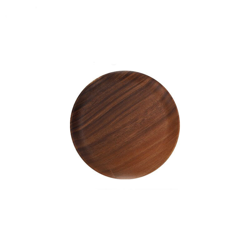 Round Solid Wood Plates