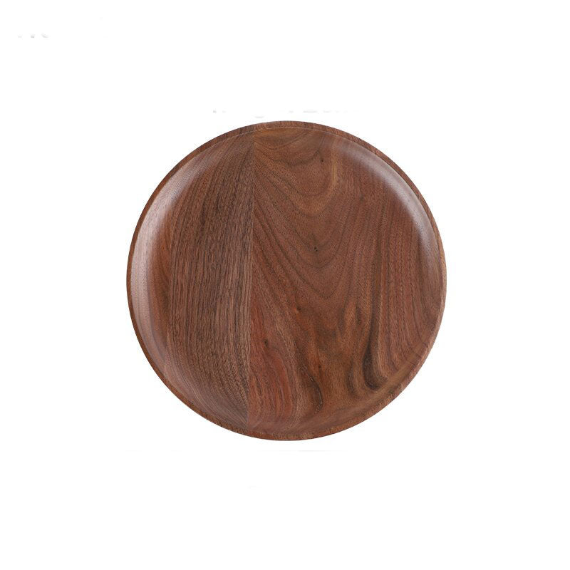Round Solid Wood Plates
