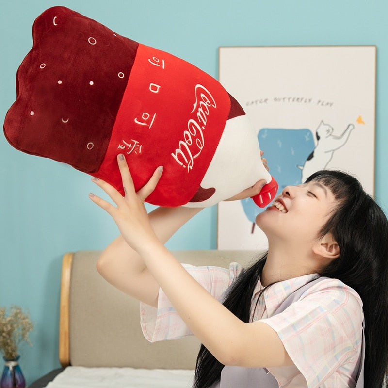 Funny Carbonated Drink Plush Pillow