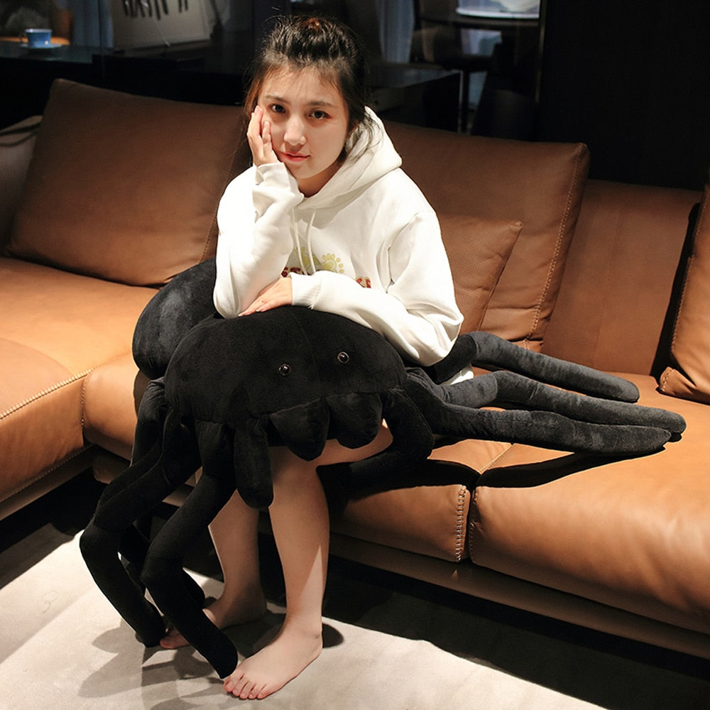 Giant Stuffed Black widow Spider Plush Toy - goodsshopi