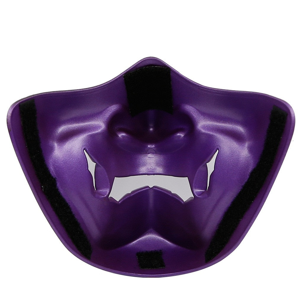 Japanese Kabuki Oni Demon Mask: Half Face Halloween & Cosplay Accessory