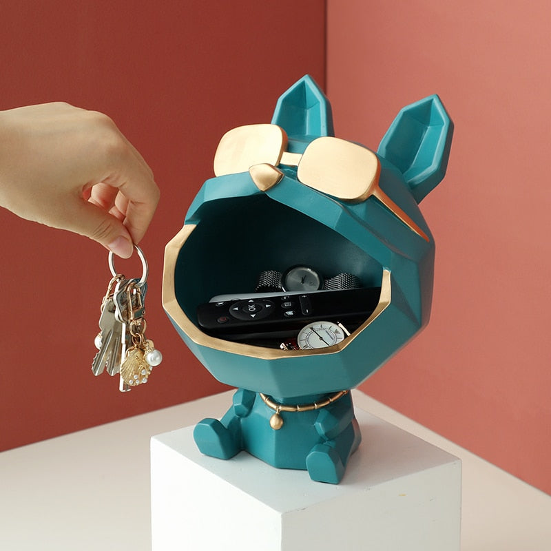Sculpture decor Dog storage box