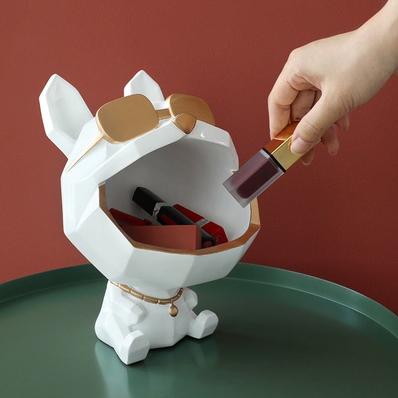 Sculpture decor Dog storage box