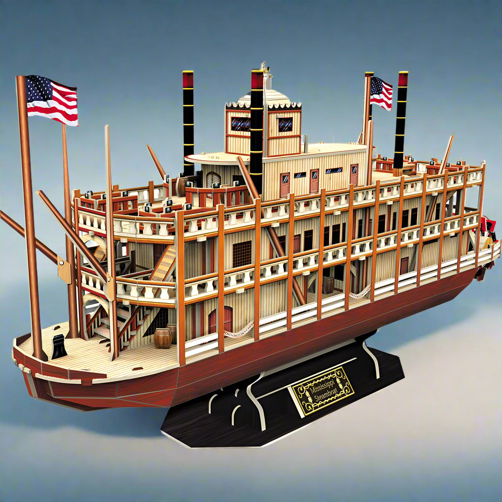Mississippi Steamboat Vessel Puzzle Building Kits