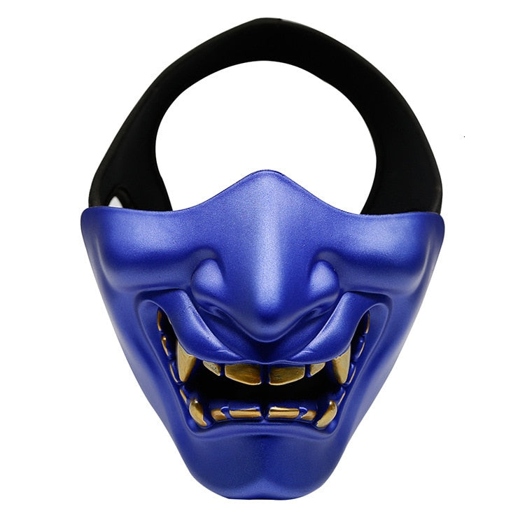 Japanese Kabuki Oni Demon Mask: Half Face Halloween & Cosplay Accessory