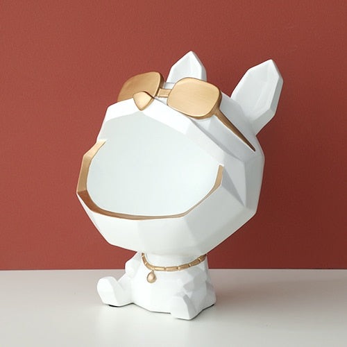 Sculpture decor Dog storage box