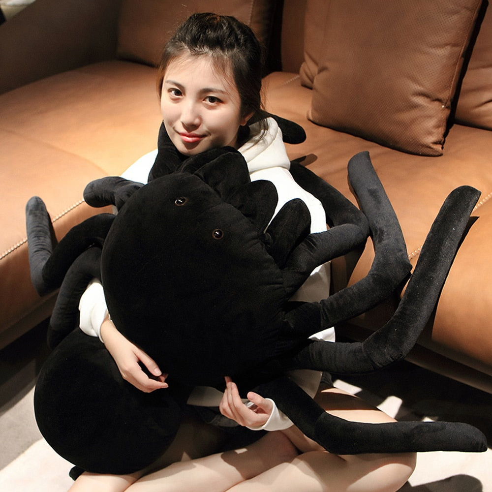 Giant Stuffed Black widow Spider Plush Toy - goodsshopi