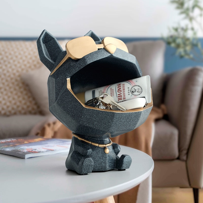 Sculpture decor Dog storage box