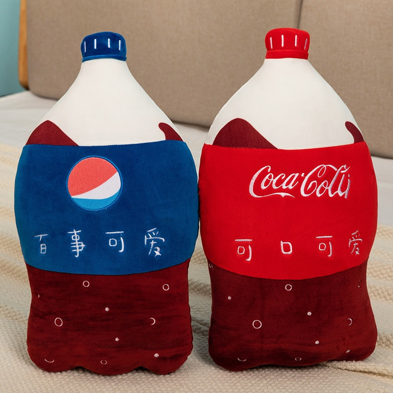 Funny Carbonated Drink Plush Pillow