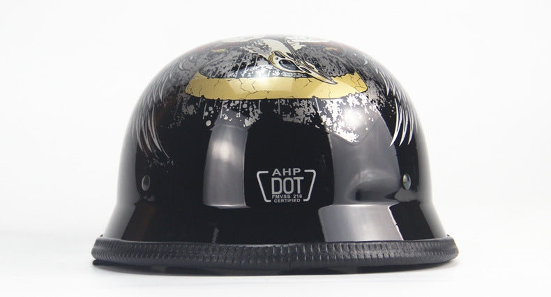 Retro Skull Helmet Motorcycle German Style