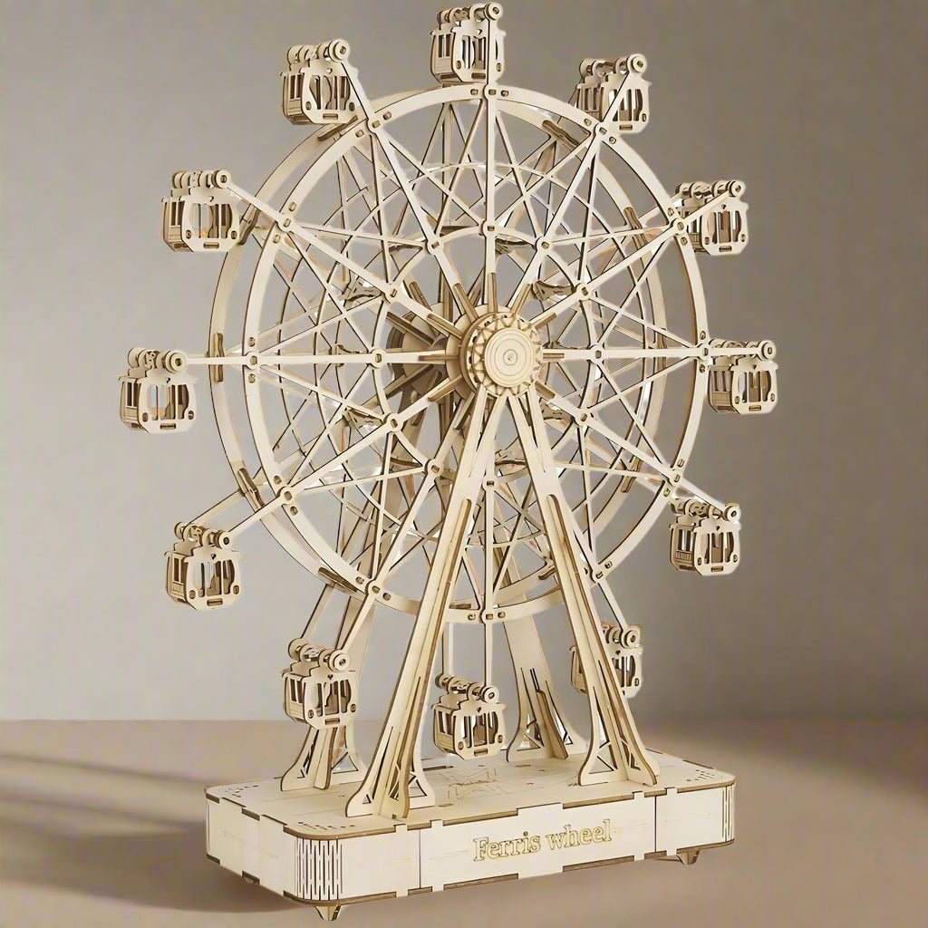 DIY Wooden Ferris Wheel Assembly Music Box Building Kits