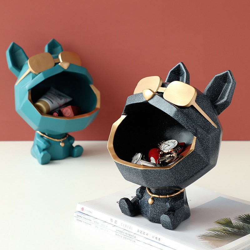 Sculpture decor Dog storage box