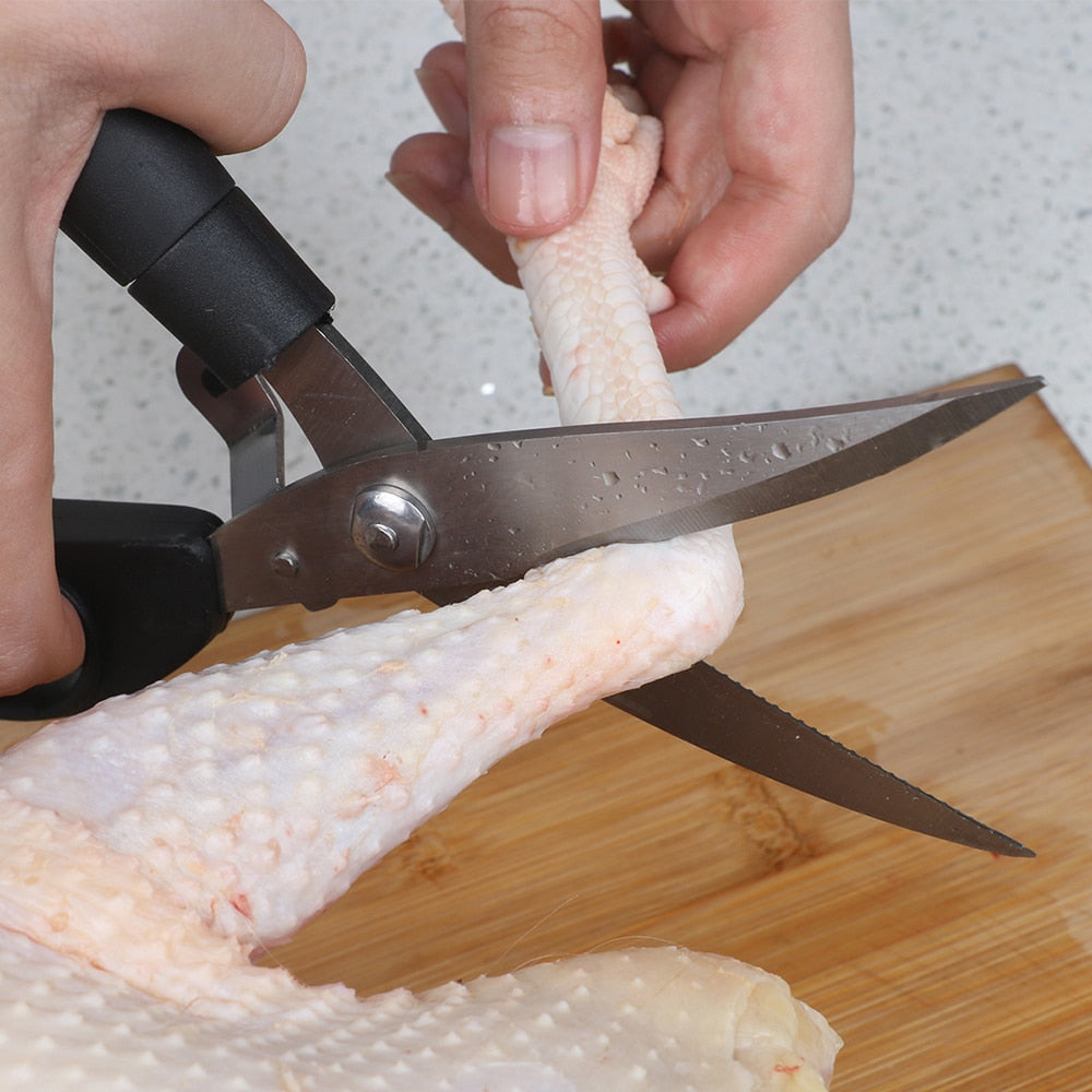 Stainless Steel Kitchen Scissors Multifunction CuttingTools - goodsshopi