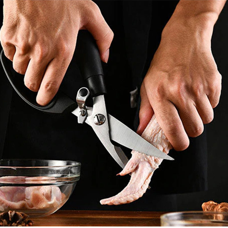 Stainless Steel Kitchen Scissors Multifunction CuttingTools - goodsshopi