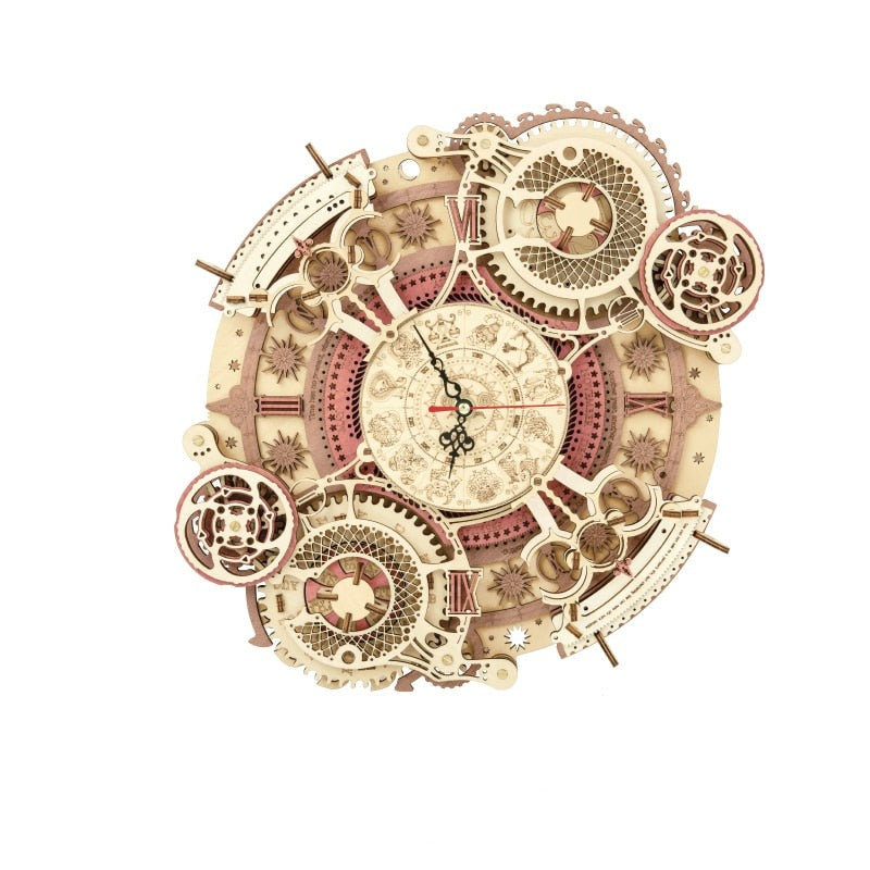 3D Wooden Puzzle Zodiac Wall Clock