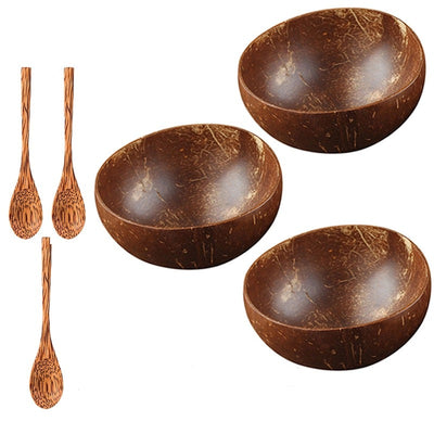 Natural Coconut Bowl Set