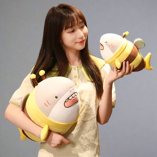 Funny Shark Bee Plush Toy
