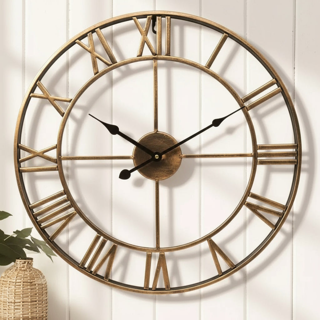 Large Retro Metal Wall Clocks