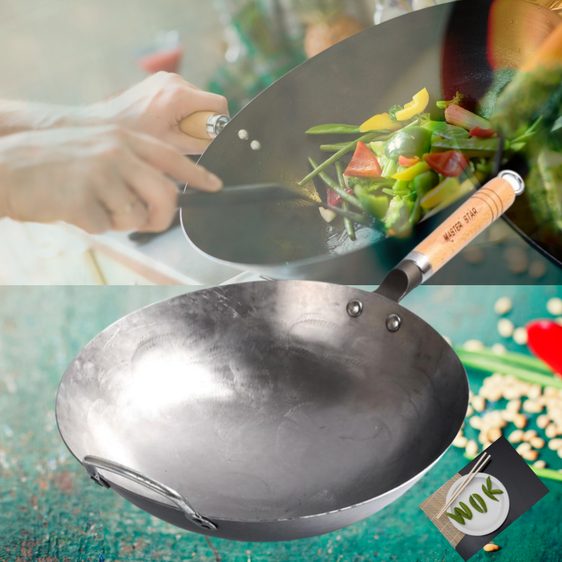 Traditional Chinese Handmade Iron Wok Non-stick - goodsshopi