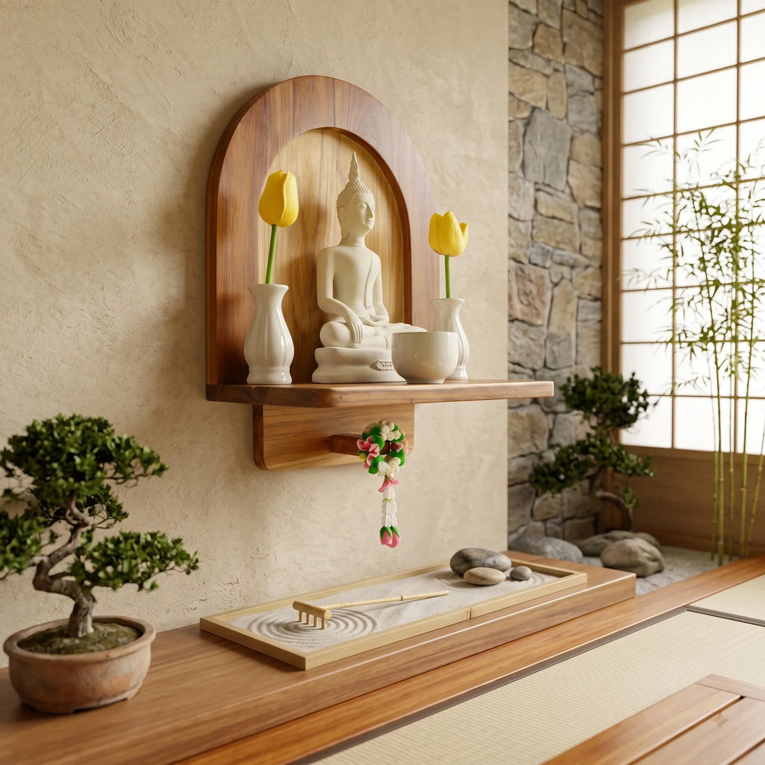 What are the key elements to look for in zen decor products