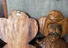Cowboy wood carving Sculpture Wall Hanging